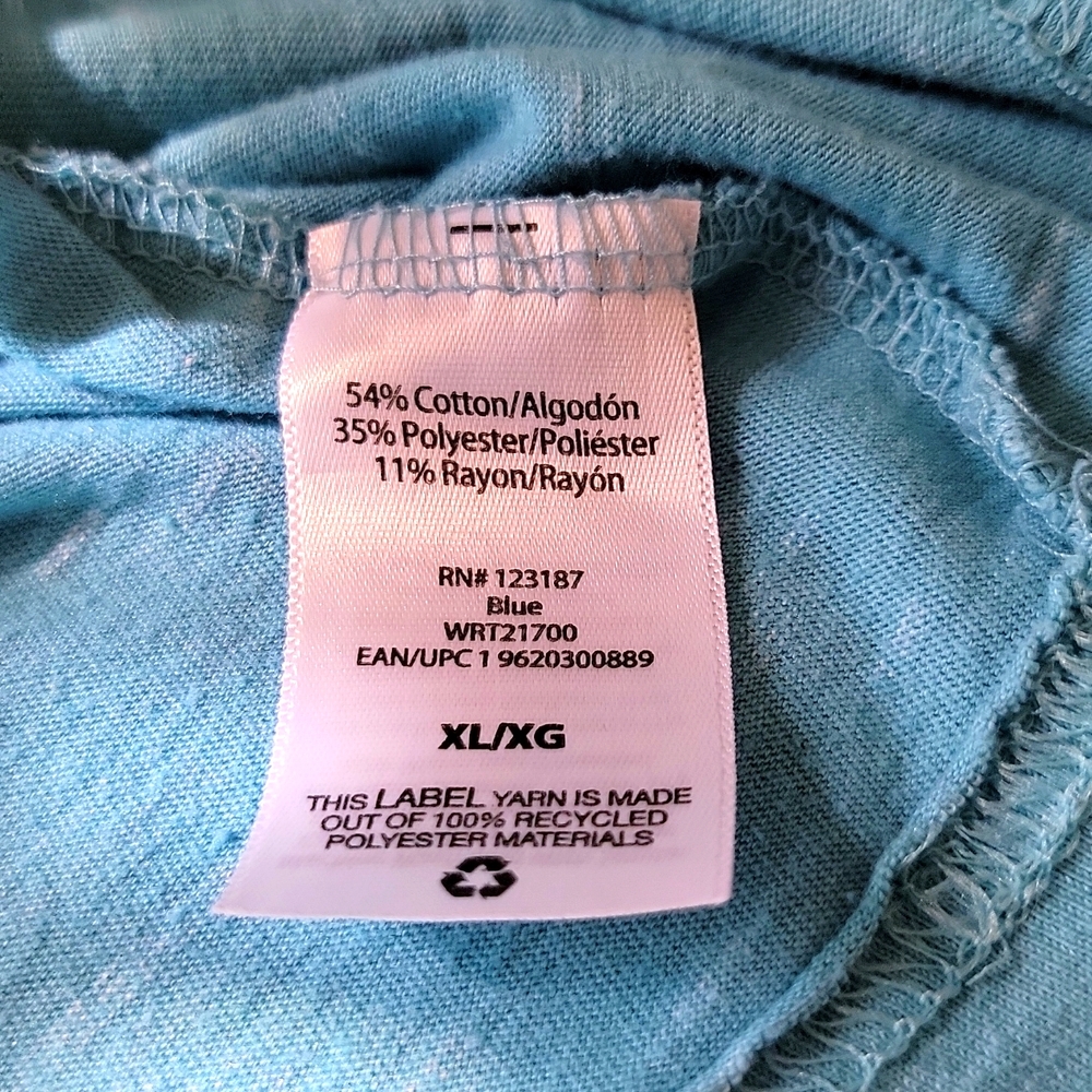 Lee Men’s Vintage Triblend Short Sleeve Crew Neck Tee Heathered Blue Size XL - Picture 6 of 10